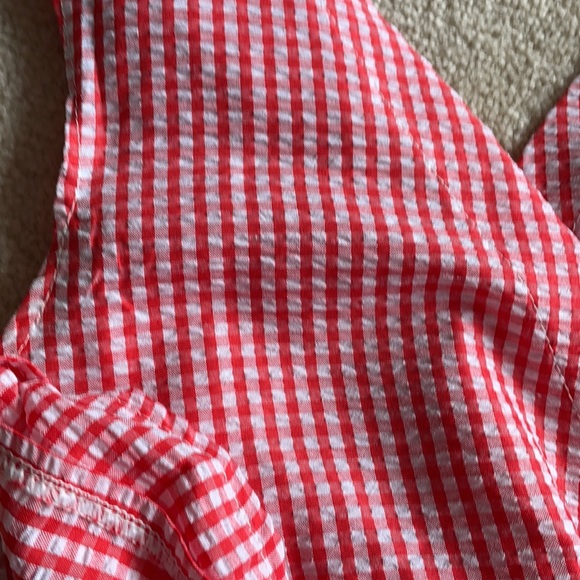Red Gingham Wrap Top - Picture 2 of 3